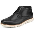 thumbnail image 1 of Bruno Marc Men's Casual Dress Chukka Genuine Leather Lace-Up Oxford Ankle Boots MADSON-1 BLACK Size 12, 1 of 5
