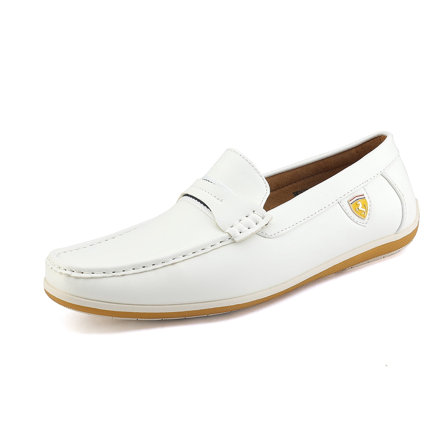 Bruno Marc Mens Loafers Lightweight Italian Causal Driving Moccasins Shoes For Men WHITE Size 12