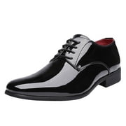 BRUNO MARC Men's Classic Dress Casual Oxford Shoes, Black, 10