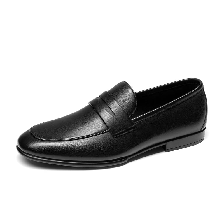 Black Men\'s Slip-On Loafers - Classic Leather Sole Mens 9-9.5 43 Ecco Classic Driving Moc Black Leather Slip On  main image 4