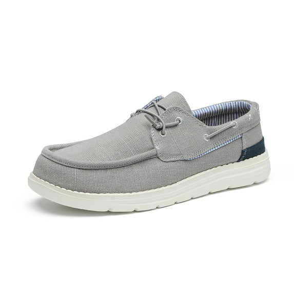 Bruno Marc Mens Comfort Slip-on Canvas Loafers Casual Boat Shoes SBLS223M GREY Size 15