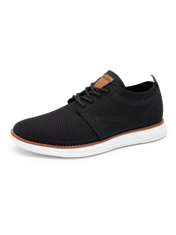Men's Comfort Sneakers Fashion Lightweight Casual Lace Up Walking Shoes for Men Grand-01 Black Size 9
