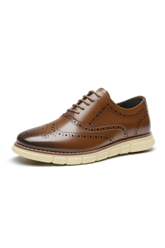 Men's CrossFlex Dress Sneakers Wingtip Derby Casual Oxford Formal Shoes