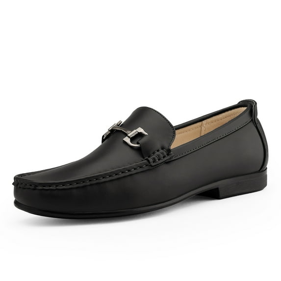 Bruno Marc Men's Dress Loafers Slip On Casual Penny Moccasin Loafer Shoes Comfort Outdoor Loafers HENRY-1 BLACK Size 8