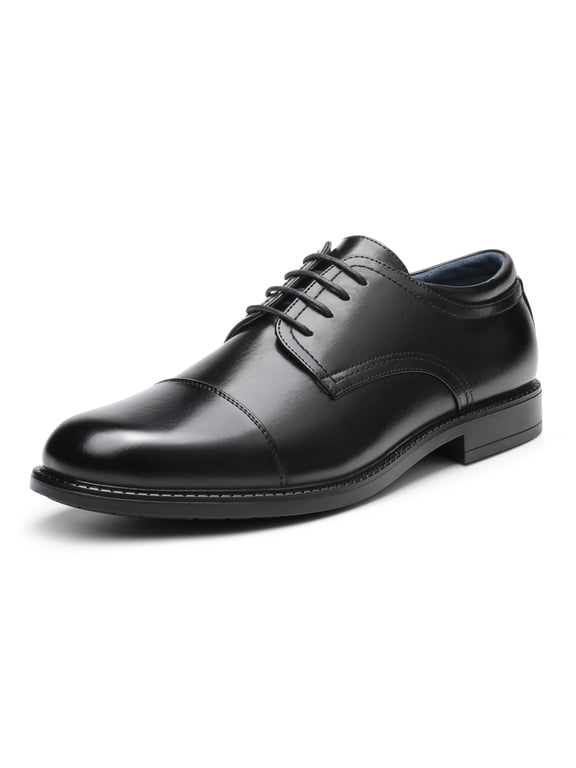 Men's Dress Oxford Shoes Classic Lace Up Formal Cap Toe Shoes Wide Fit