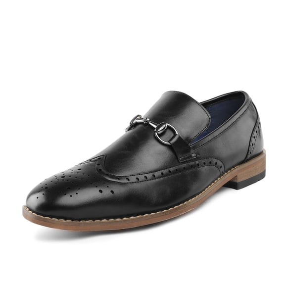 Bruno Marc Men's Dress Shoes Formal Oxford WILLIAM_5 BLACK Size 7.5