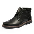 thumbnail image 1 of Bruno Marc Men's Fashion Chukka Boots Casual Lace up Plain Toe Boot Durable TPR Shoes STONE-8 BLACK Size 9.5, 1 of 5