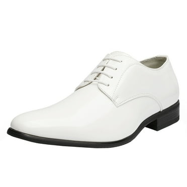 Bruno Marc Men's Faux Patent Leather Dress Shoes Classic Lace-up Formal Oxford BLACK CEREMONY-06 size 10