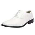 thumbnail image 1 of Bruno Marc Men's Faux Patent Leather Tuxedo Dress Shoes Classic Lace-up Formal Oxford WHITE size 11, 1 of 6