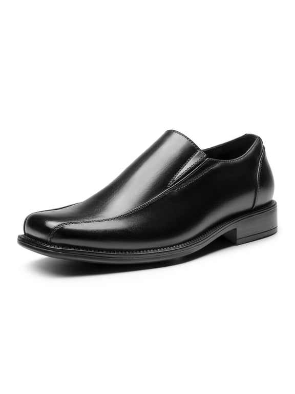 Men's Formal Leather Lined Square Toe Dress Loafers Shoes BLACK size 9