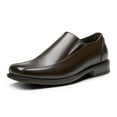 thumbnail image 1 of Bruno Marc Men's Formal Leather Lined Square Toe Dress Loafers Shoes DARK/BROWN size 8, 1 of 11