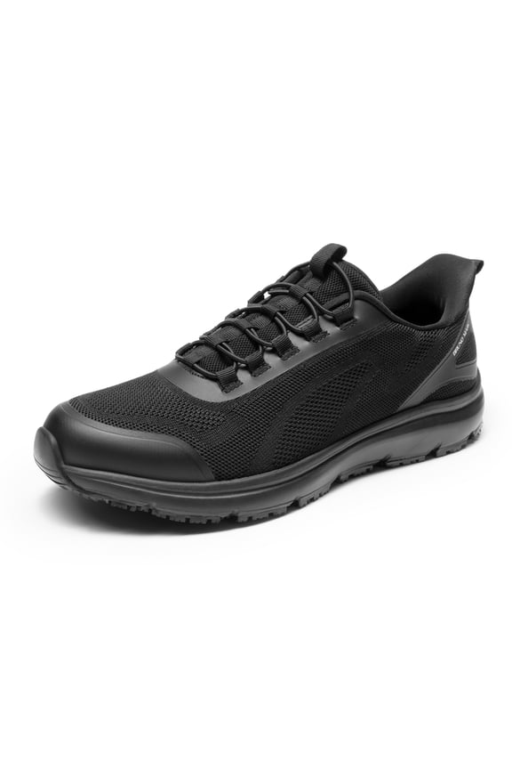 Men’s Hands-Free Non-Slip Work Shoes Water-Resistant Slip-On Sneakers for Restaurant & Food Service