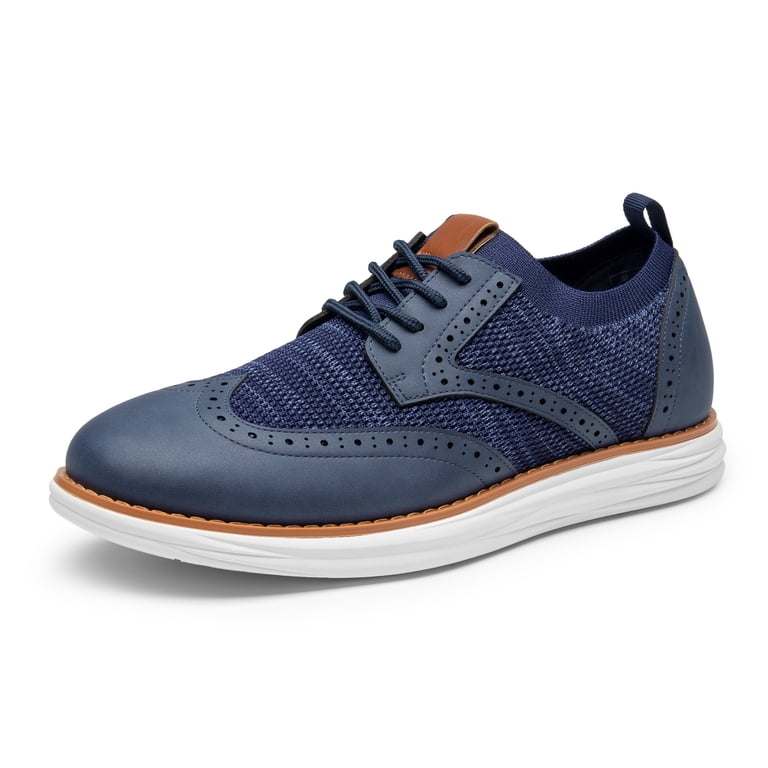 Men\'s Knit Oxfords Sneakers Casual Dress Lace-Up Lightweight Walking Shoes Amazon.com | VILOCY Men main image 3