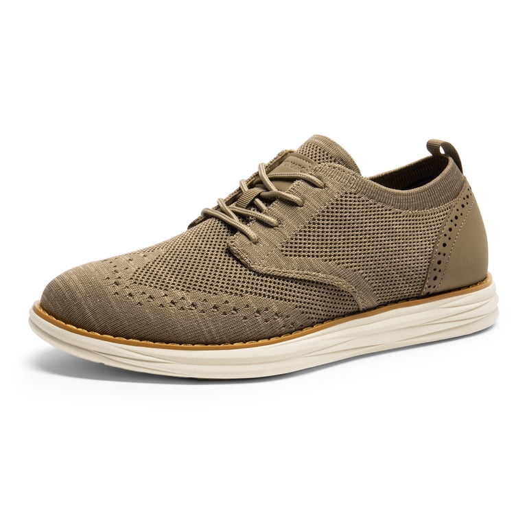 Bruno Marc Men\'s Lightweight Oxford Sneakers Lace Up Casual Walking Shoes - TAN Amazon.com | Bruno Marc Men main image 3