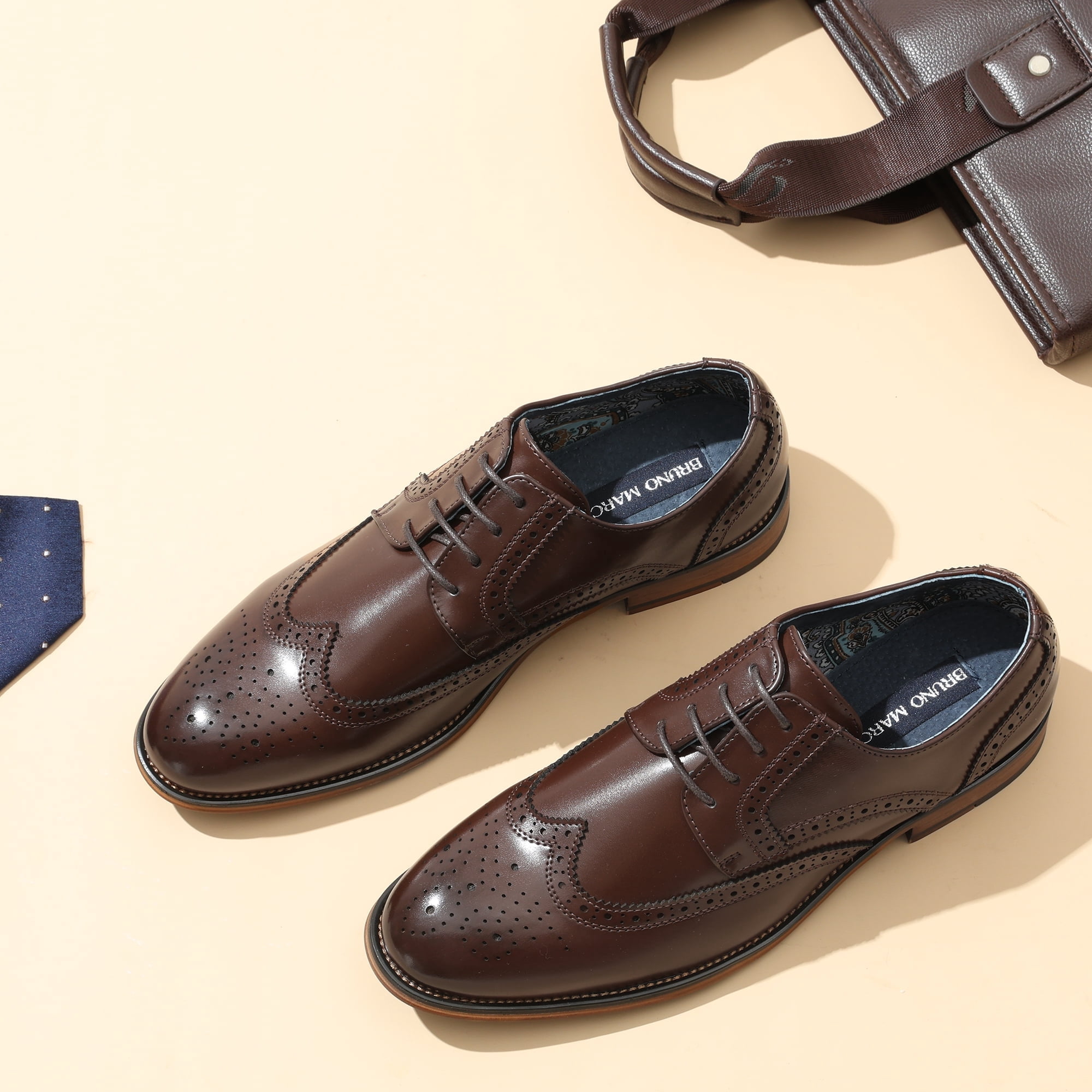 bruno marc men's leather lined dress oxfords shoes LOUIS_1 TED BAKER
