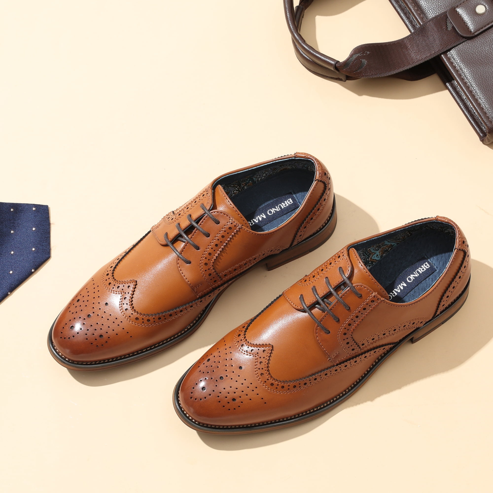 Bruno Marc Men's Leather Lined Dress Oxfords Shoes Louis_1