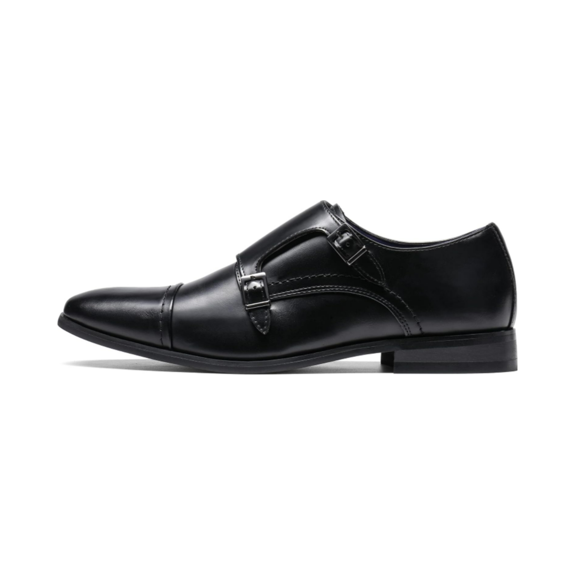 Mocasines de vestir con hebilla para hombre, zapatos sin cordones