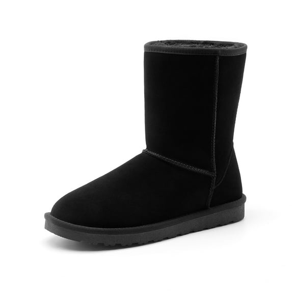 Bruno Marc Men's Outdoor Casual Winter Short Boots Warm Suede with Faux Fur Lining for Cold Weather