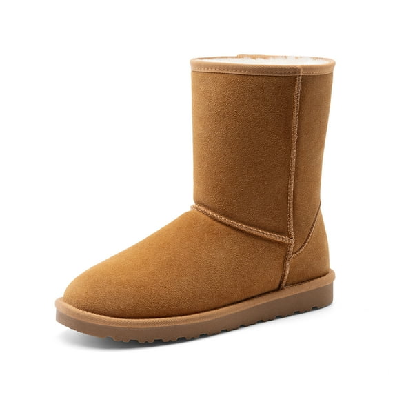 Bruno Marc Men's Outdoor Casual Winter Short Boots Warm Suede with Faux Fur Lining for Cold Weather