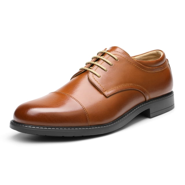 Bruno Marc Men's Oxford Classic Lace Up formal Dress Shoes Downing-01 Brown Size 12