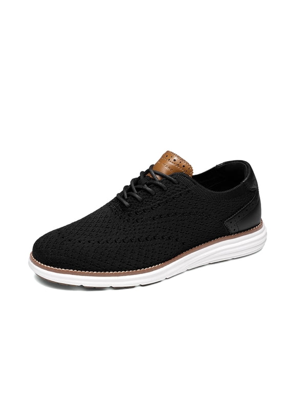 Men's Oxfords Classic Comfort Mesh Sneakers Casual Lace-Up Lightweight Walking Dress Shoes