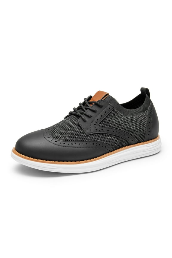 Men's KnitFlex SmartCraft Mesh Oxfords Sneakers Casual Dress Lace-Up Lightweight Walking Shoes