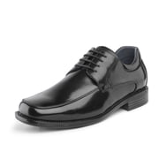 Men's Oxfords Shoes Classic Square Toe Leather Shoes For Men Lace up Dress Shoes GOLDMAN-01 BLACK Size 15