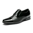 thumbnail image 1 of Bruno Marc Men’s Patent Tuxedo Dress Shoes Classic Lace-Up Formal Oxfords, 1 of 5