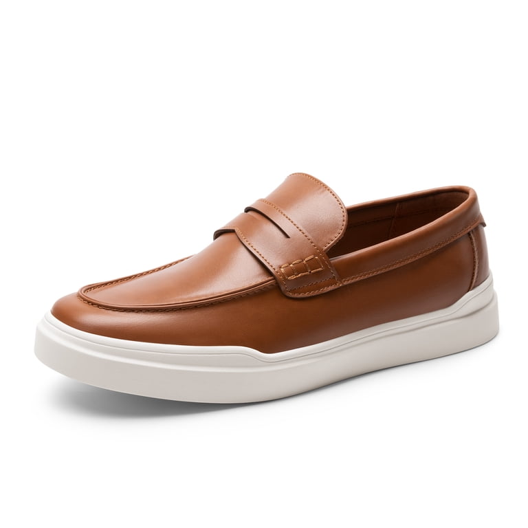 〽️Men\'s Tan Bruno Marc  Penny Moccasins Comfortable Casual Dress Loafers Bruno Marc Men main image 2