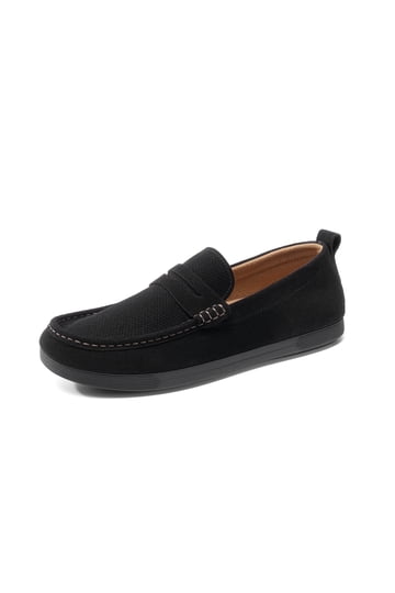 Men Black Suede Loafers display picture 1