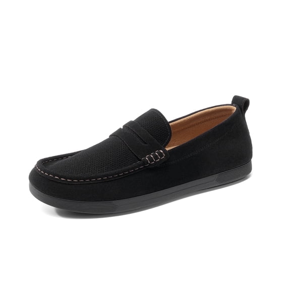 Bruno Marc Men's Penny Loafers Suede Leather Moccasins Casual Slip-on Driving Shoes