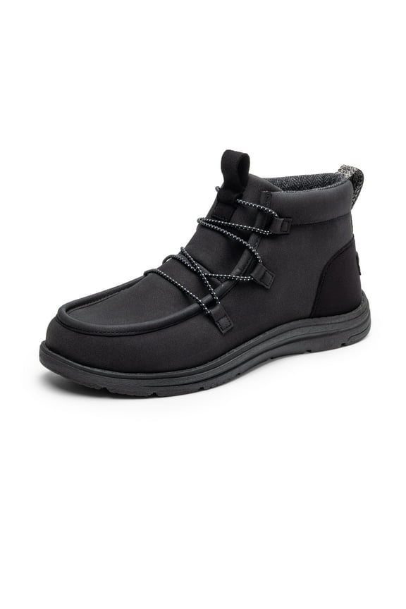 Men's Warm Slip-On Loafer Boots Casual Winter Ankle Shoes