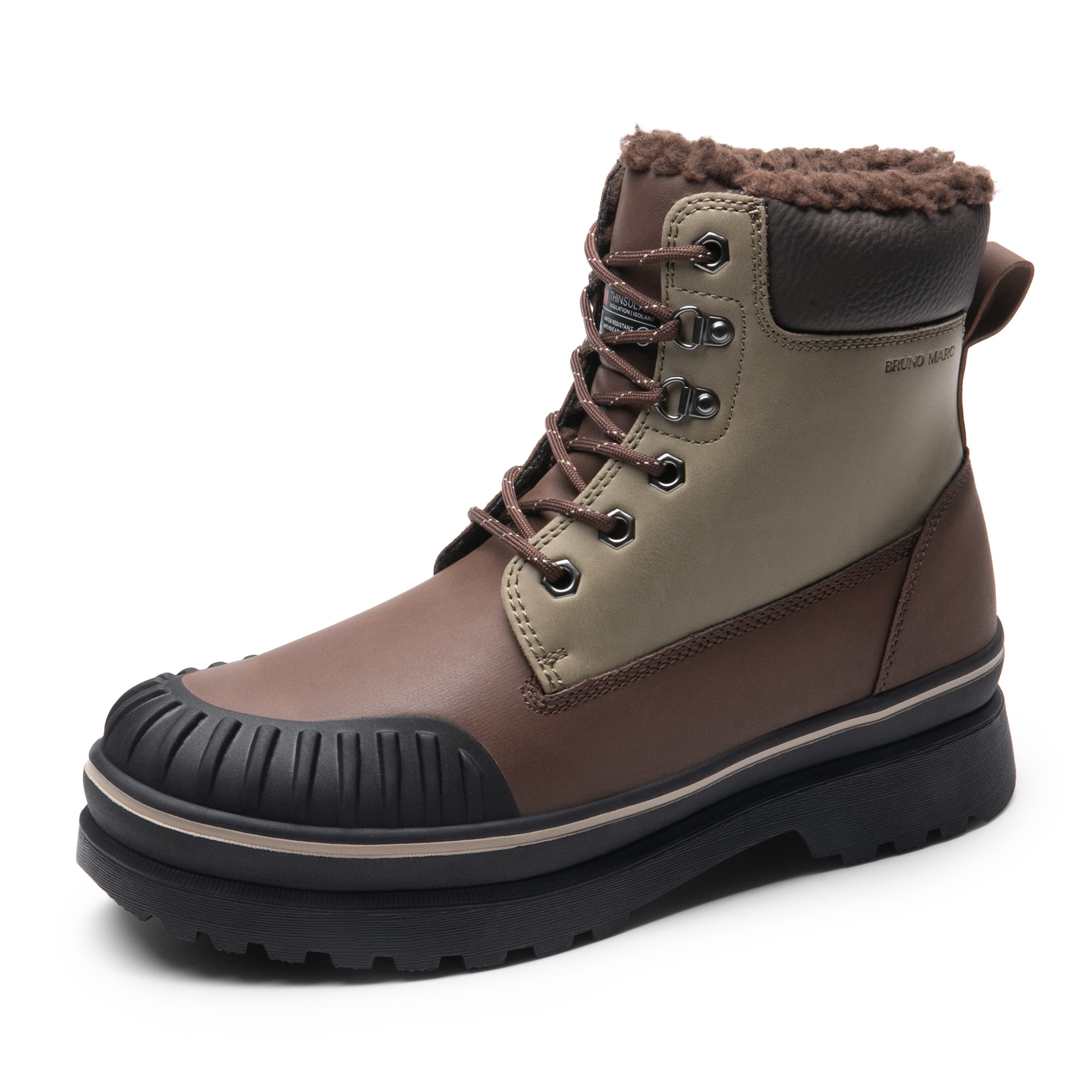 BRUNO MARC Men s Lace Up Protective Toe Winter Boots BRUNO MARC Men s Lace Up Protective Toe Winter Boots