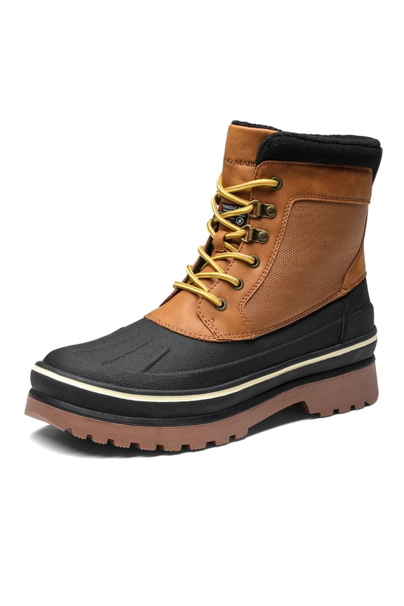 Men's Waterproof Winter Snow Boots Insulated Warm Fur-Lined Outdoor Style