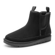 Bruno Marc Men's Winter Snow Boots FuzzyGo Rugged Suede Leather Cold Weather Warm Chelsea Outdoor Boots