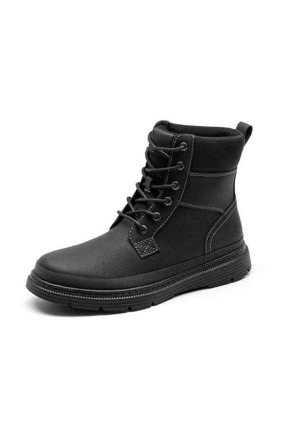 Men's Winter Snow Boots Lace Up Warm Ankle Boots with Anti-Slip Outsole