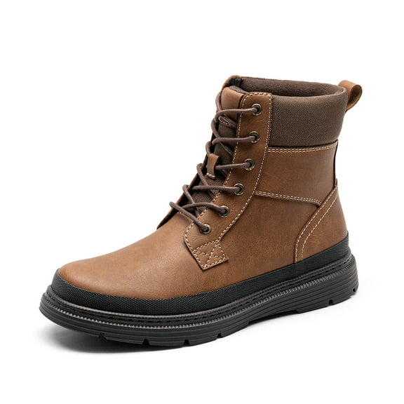 Bruno Marc Men's Winter Snow Boots Lace Up Warm Ankle Boots with Anti-Slip Outsole