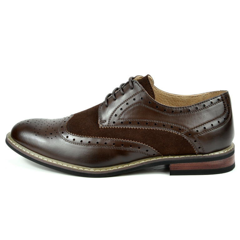 Bruno Marc Mens Brogues Leather Lined Lace-up Wing-Tip Formal