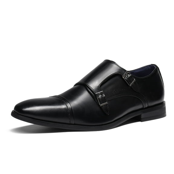 Bruno Marc Mens Business Dress Lace-up Cap toe Oxford Shoes Monk Strap Slip On Loafers US HUTCHINGSON_2 BLACK Size 10.5