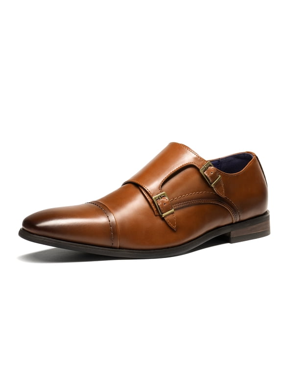 Mens Business Dress Lace-up Cap toe Oxford Shoes Monk Strap Slip On Loafers US HUTCHINGSON_2 CAMEL Size 9