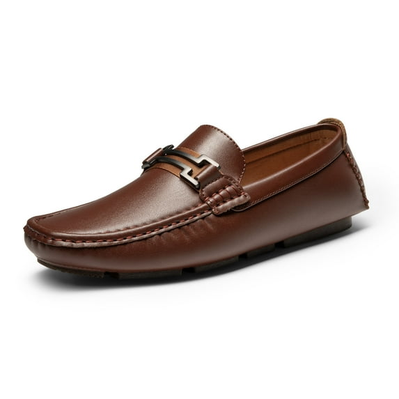 Bruno Marc Mens Comfort Casual Shoes Driving Penny Slip On Loafers Boat Shoes Hugh-01 Brown Size 13