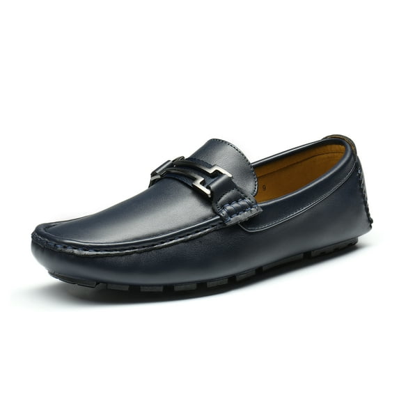 Bruno Marc Mens Comfort Casual Shoes Driving Penny Slip On Loafers Boat Shoes Hugh-01 Navy Size 9