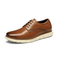 thumbnail image 1 of Bruno Marc Mens Dress Shoes Faux Leather Formal Oxford Shoes Casual Shoes 6.5-13 GRANDPLAIN BROWN Size 11, 1 of 10