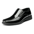 thumbnail image 1 of Bruno Marc Mens Fashion Comfort Business Oxfords Dress Shoes Leather Lined Classic Slip On Loafers shoes BLACK/PAT Size 12, 1 of 9