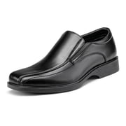Bruno Marc Mens Fashion Comfort Business Oxfords Dress Shoes Leather Lined Classic Slip On Loafers shoes BLACK Size 8