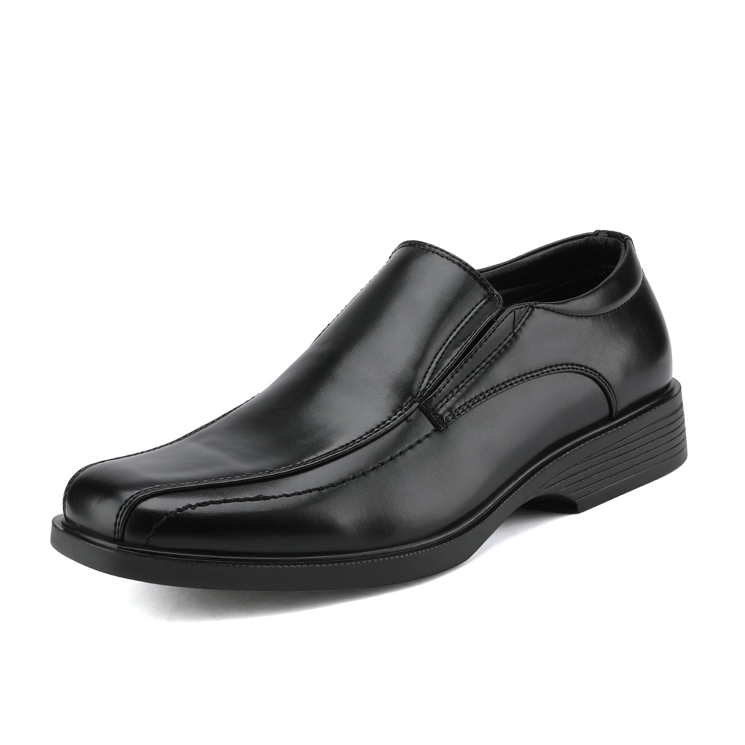 Mens Fashion Comfort Business Oxfords Dress Shoes Leather Lined Classic Slip On Loafers shoes BLACK Size 10