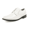 thumbnail image 1 of Bruno Marc Mens Lace Up Leather Shoes Classic Brogue Oxford Shoes WHITE/PAT Size 15, 1 of 5