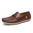 thumbnail image 1 of Bruno Marc Mens Loafers Lightweight Italian Causal Driving Moccasins Shoes For Men BROWN Size 7, 1 of 8