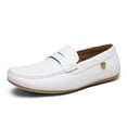 thumbnail image 1 of Bruno Marc Mens Loafers Lightweight Italian Causal Driving Moccasins Shoes For Men WHITE Size 8.5, 1 of 8