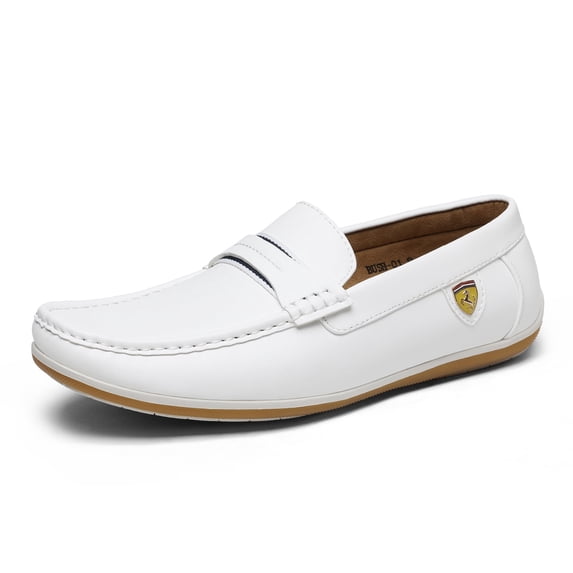 Bruno Marc Mens Loafers Lightweight Italian Causal Driving Moccasins Shoes For Men WHITE Size 9.5